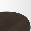 Terra 48L x 28W x 15H Dark Brown Wood Oval Fluted Coffee Table - Default Title