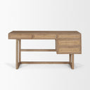 Grier 60 Light Brown Solid Wood WCane Office Desk - Default Title
