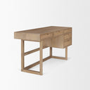Grier 60 Light Brown Solid Wood WCane Office Desk - Default Title