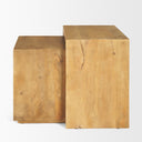 Alanna 220L x 150W x 220H Set of 2 Brown Wood Nesting Accent Tables - Default Title