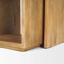 Alanna 220L x 150W x 220H Set of 2 Brown Wood Nesting Accent Tables - Default Title