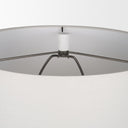 Everly 150L x 150W x 275H White Cement WBeige Shade Table Lamp - Default Title