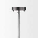 Anna 26x14 Hanging Gun-Metal w Clear Glass Rods Six Bulb Chandelier - Default Title