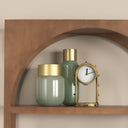 Minty 99L x 99W x 96H Green Glass Vase WMatte Gold Metal Neck Cuff - Default Title