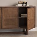 Grier Medium Brown Solid Wood WCane Sideboard - Default Title