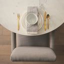 Palisades Grey Fabric Wrap Brown Wooden Frame Dining Chair - Default Title