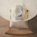 Wynn Fabric WBrown Wood Dining Chair - Default Title