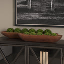 Athena Set of 2 Extra Large Medium Brown Reclaimed Wood Trays - Default Title