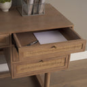 Grier 60 Light Brown Solid Wood WCane Office Desk - Default Title