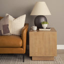 Hayden Light Brown Wood EndSide Table - Default Title
