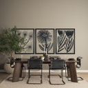 Berbick 33 Total Height Black Leather w Iron Frame Dining Chair - Default Title