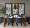 Sanne Antiqued Gold Metal w Silver Foil Large Pendant Light - Default Title