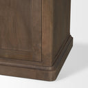 Baron Dark Brown Solid Wood w Antiqued Aged Brass Knobs 3-Drawer 6-Door Sideboard - Default Title
