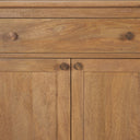 Baron Light Brown Solid Wood w Antiqued Brass Knobs 3-Drawer 6-Door Sideboard - Default Title
