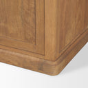 Baron Light Brown Solid Wood w Antiqued Brass Knobs 3-Drawer 6-Door Sideboard - Default Title