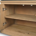 Baron Light Brown Wood w Gunmetal 2-Door Open Shelving Unit - Default Title