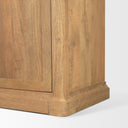 Baron Light Brown Wood w Gunmetal 2-Door Open Shelving Unit - Default Title