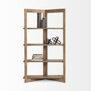 Turnbull I 42L x 16W x 72H Light Brown Wood Four Shelf Shelving Unit - Default Title