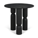 Sonel Matte Black Wood Pedestal Foyer Table - Default Title