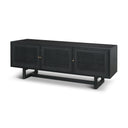 Grier 65 Black Solid Wood W Black Cane Media Console - Default Title
