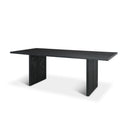 Grier 84 Black Wood w Black Cane Dining Table - Default Title