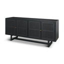 Grier 72 Black Wood W Black Cane Sideboard - Default Title