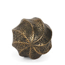 Imani Small Sculptural Textured Antiqued Gold Metal Decorative Orb Object - Default Title