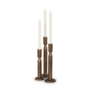 Declan Antiqued Brass Cast Metal Taper Candle Holder - Default Title