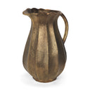 Anya Antiqued Brass Scalloped Petal Cast Metal Jug - Default Title