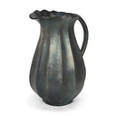 Anya Matte Black Scalloped Petal Cast Metal Jug - Default Title