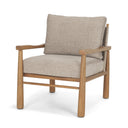 Witton Gray Fabric Beech Wood Slingback Backrest Accent Lounge Chair - Default Title