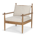 Danni Beige Fabric Beech Wood Framed Accent Lounge Chair - Default Title