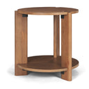 Hisako Mid Brown Open Round Accent Table - Default Title