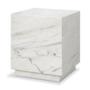 Matteo Solid White Marble Square Side Table - Default Title