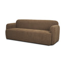 Saga Textured Brown Plush Fabric 3 Seater Sofa - Default Title