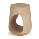 Cove Light Brown Sculptural Open Side Table - Default Title