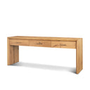 Belford 72 Light Brown Oak Wood Console Table - Default Title