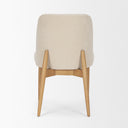 Abbie Curved Back Oatmeal Fabric Dining Side Chair - Default Title