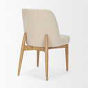 Abbie Curved Back Oatmeal Fabric Dining Side Chair - Default Title