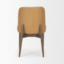 Abbie Slope Curved Back Tan Leather Dining Side Chair - Default Title