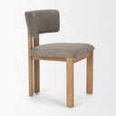 Soho Curved Open Back Gray Chenille Tripod Frame Dining Side Chair - Default Title