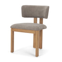 Soho Curved Open Back Gray Chenille Tripod Frame Dining Side Chair - Default Title