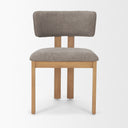 Soho Curved Open Back Gray Chenille Tripod Frame Dining Side Chair - Default Title