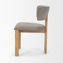 Soho Curved Open Back Gray Chenille Tripod Frame Dining Side Chair - Default Title
