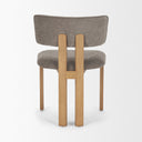 Soho Curved Open Back Gray Chenille Tripod Frame Dining Side Chair - Default Title