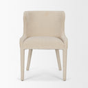 Nolan Slope Cream Chenille Dining Chair - Default Title