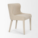 Nolan Slope Cream Chenille Dining Chair - Default Title