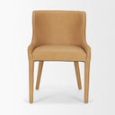 Nolan Slope Tan Leather Dining Chair - Default Title