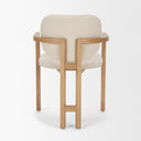 Carlisle Curved Back Cream Chenille Tripod Frame Dining Armchair - Default Title