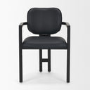 Carlisle Curved Back Black Leather Tripod Frame Dining Armchair - Default Title